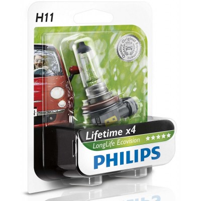 Галогеновая лампа Philips H11 LongLife EcoVision 12362LLECOB1